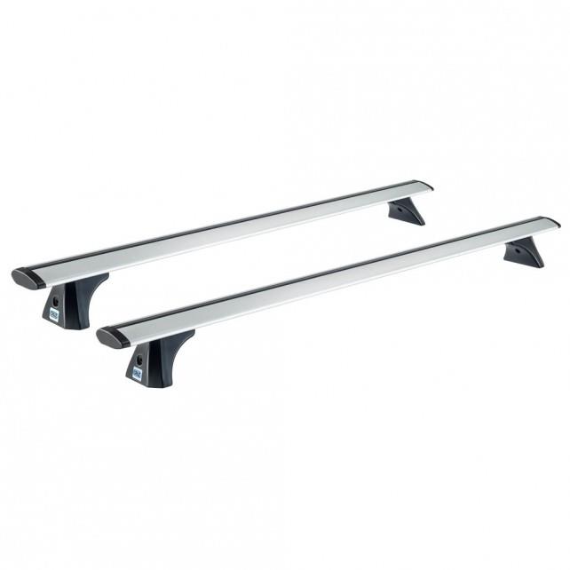 Barres De Toit Transversales OMAC Pour Ford Ranger T6 DoubleCab (2012-2022) - Aluminium Noir, 75 Kg De Charge