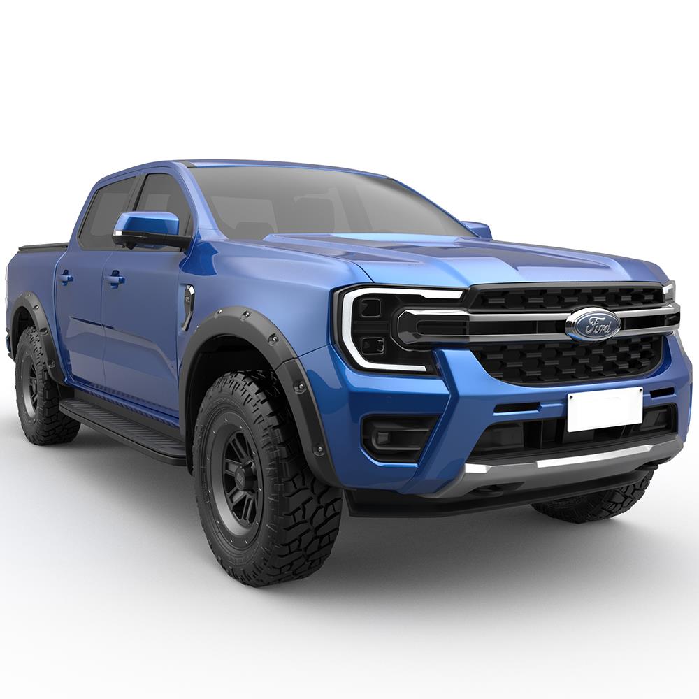 Ensemble De Protections Pour Phares Et Feux Arrière Ford Ranger T9 2023-2024 - En ABS Noir Brillant | Pour Wildtrak, Limited, Platinum