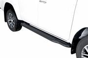 MARCHE-PIEDS INOX Ø50 NISSAN NP300 2016+ KING CAB Thermolaqué NOIR