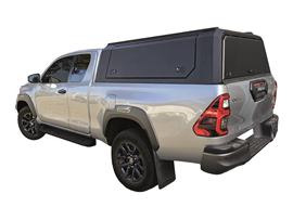 HARD TOP ALU ALU NOIR UPSTONE HILUX EXTRA CAB 2015+ PORTE PAPILLON NON VITRÉE