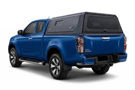 HARD TOP ALUMINIUM NOIR UPSTONE D-MAX SPACE CABINE 2020+ ET 2024+ PORTE PAPILLON VITRÉE
